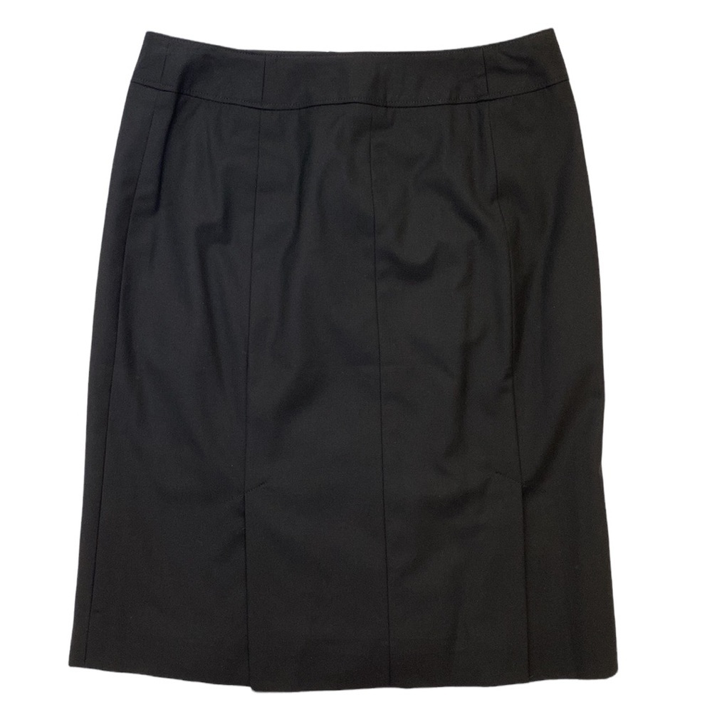 Ann Taylor LOFT Petites Black Pencil Skirt Button Detail Size 0P - Picture 3 of 7